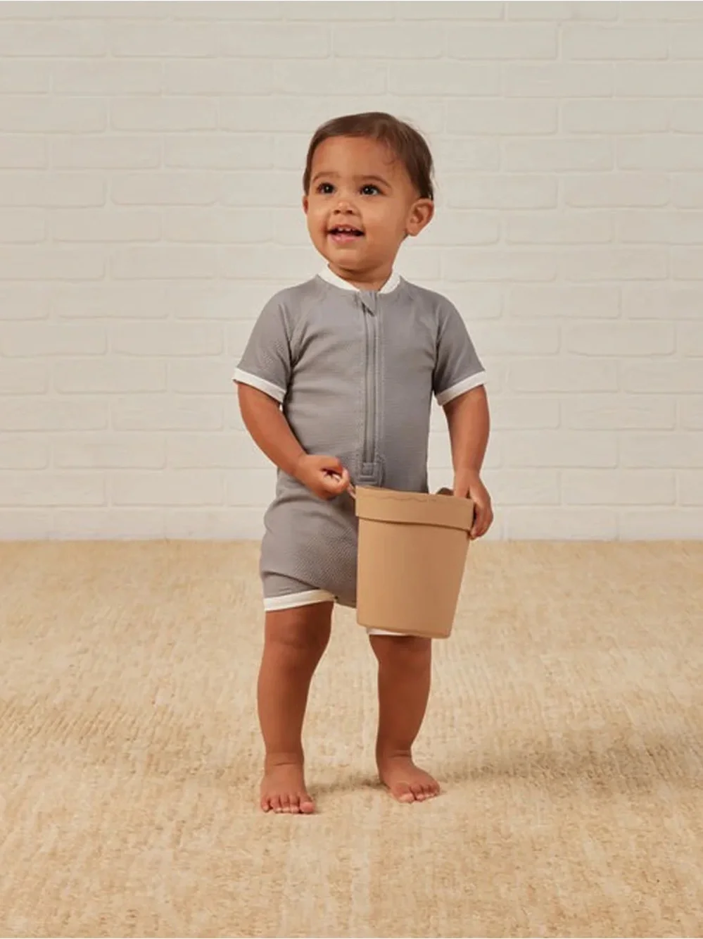 QUINCY MAE ZIP RASHGUARD ONE-PIECE LAGOON ~ Size 18-24M